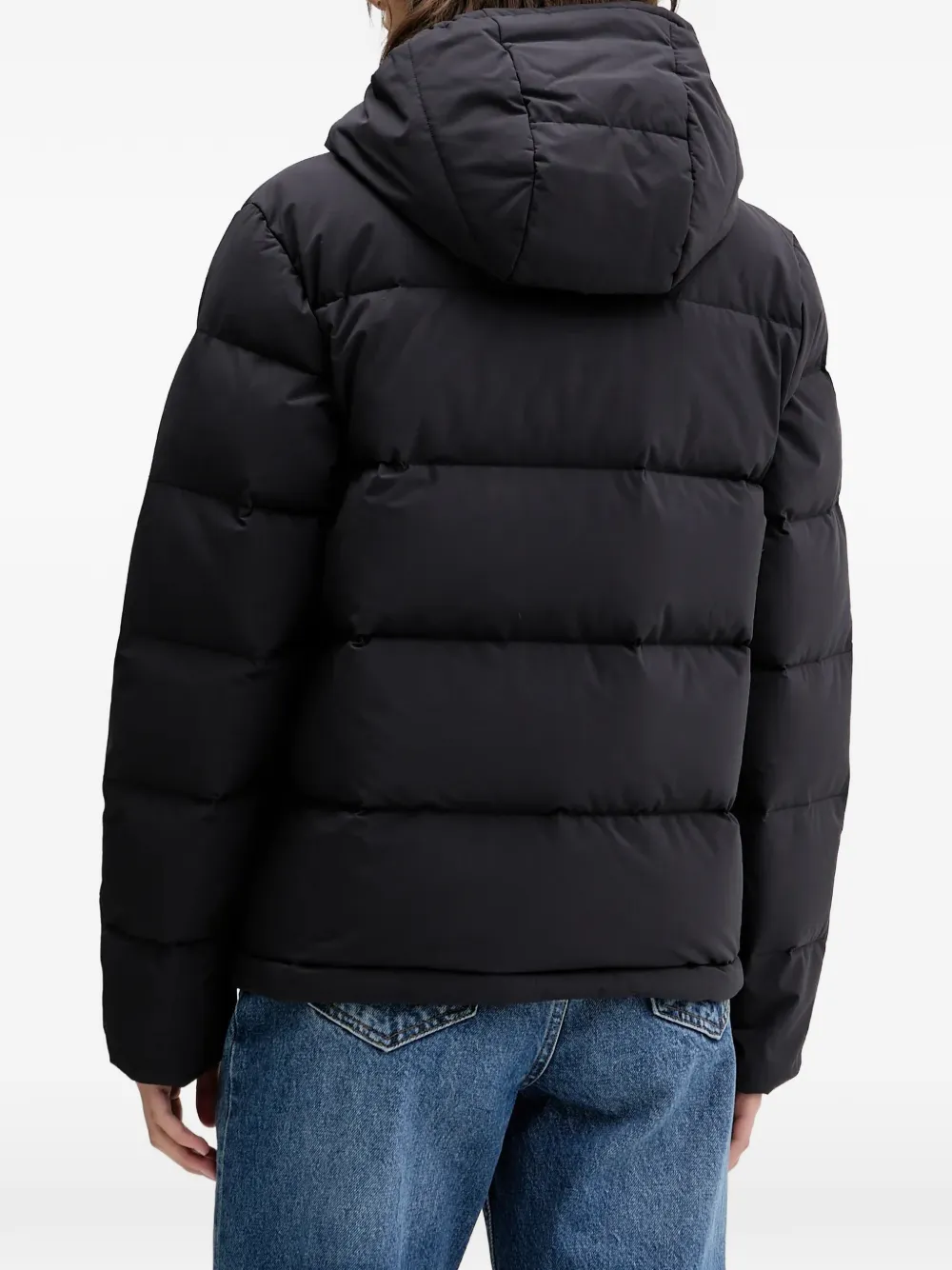  Adidas Hooded Puffer Jacket - Black 