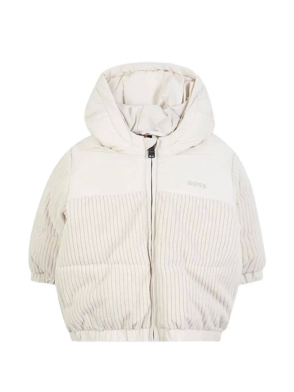 BOSS Kidswear corduroy hooded padded jacket - Toni neutri