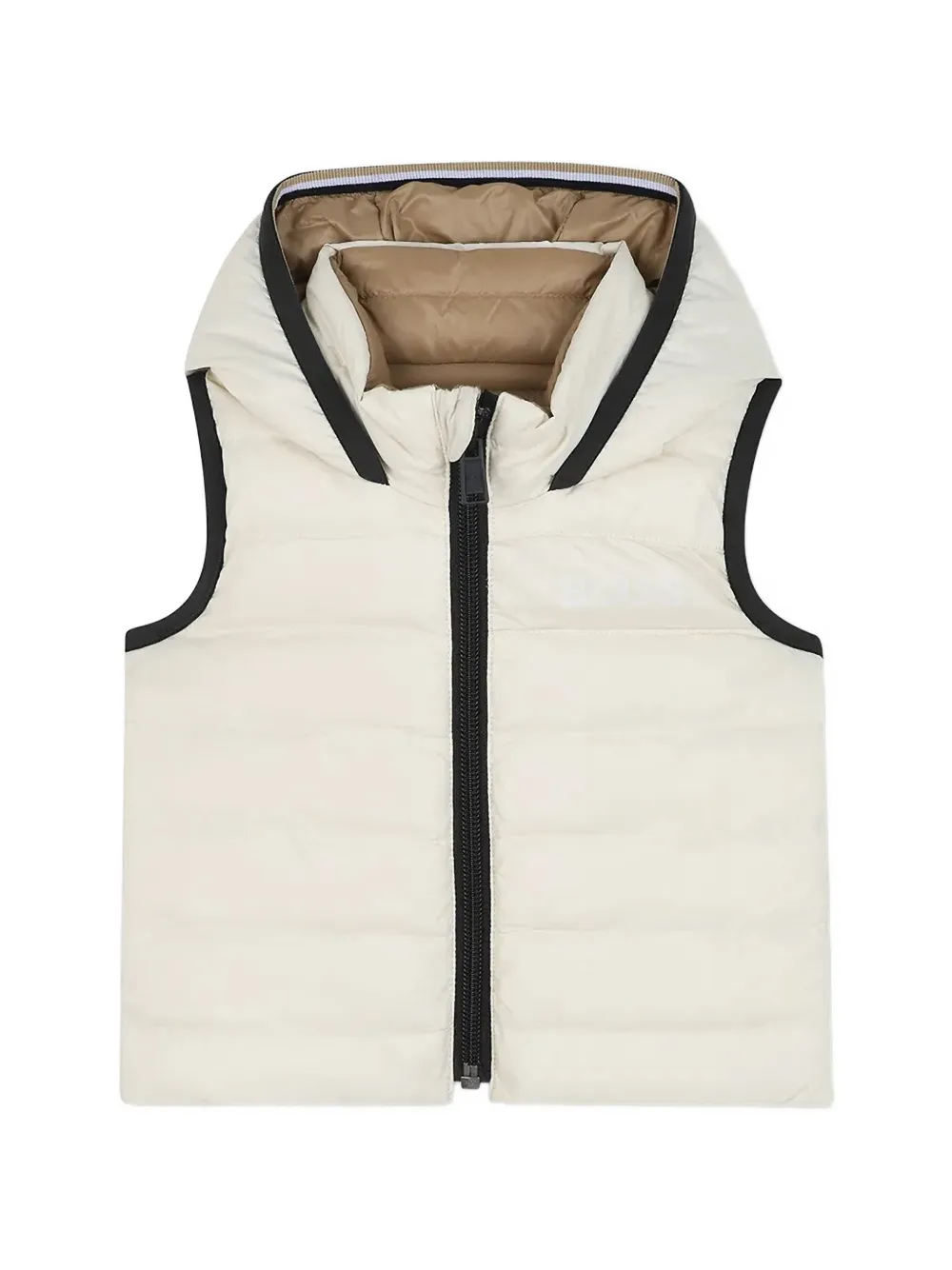 BOSS Kidswear hooded zip fastening gilet - Neutrals