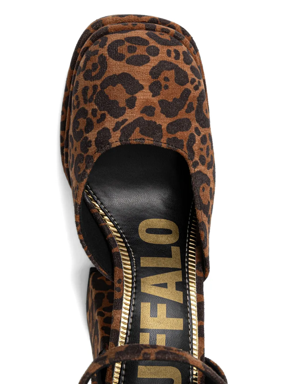 Buffalo 110mm May Dorsay Platform Ankle-strap Pumps In Brown