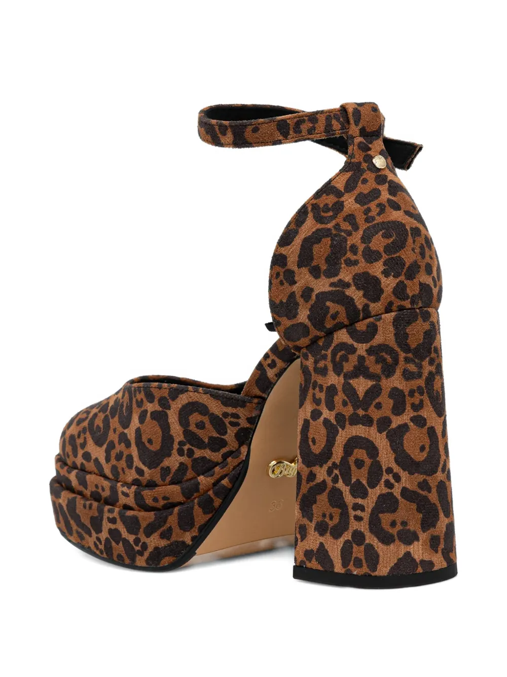 Buffalo 110mm May Dorsay Platform Ankle-strap Pumps In Brown