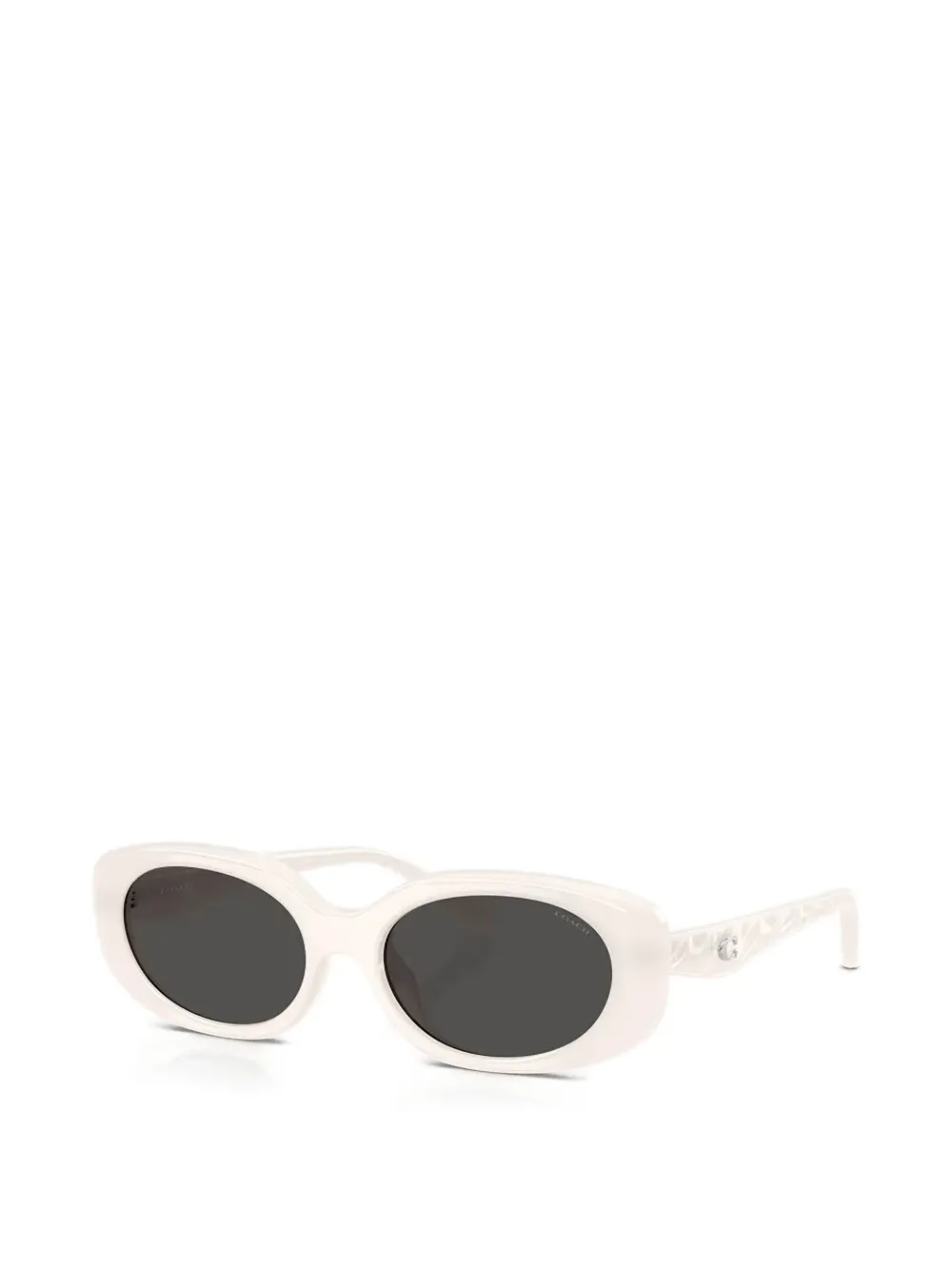 Coach oval-frame sunglasses - Wit