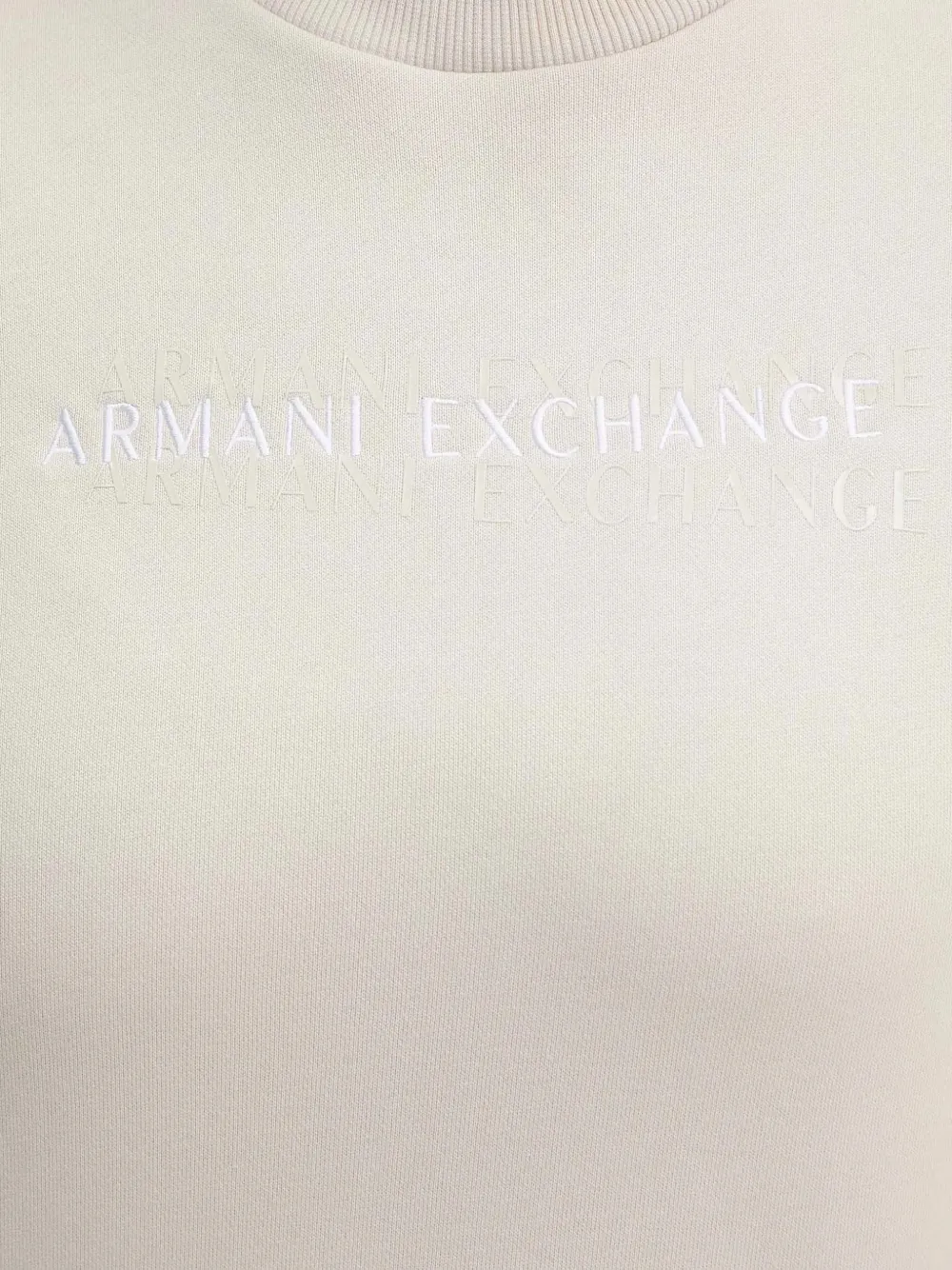 Armani Exchange Sweater met hoge hals en logo Beige