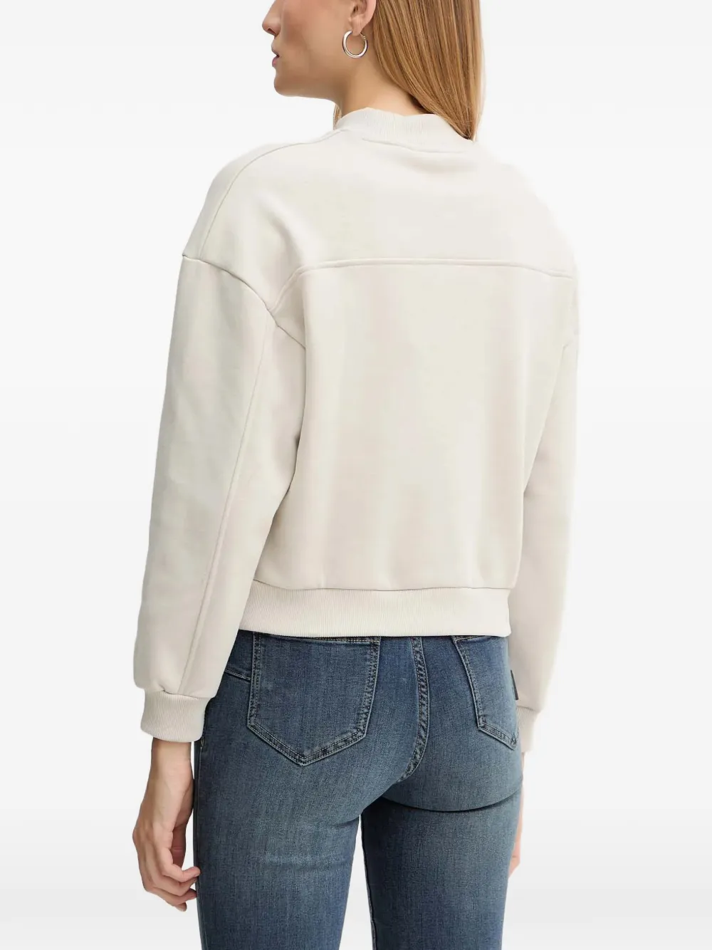  Armani Exchange High-neck Logo Sweatshirt - Neutrals 