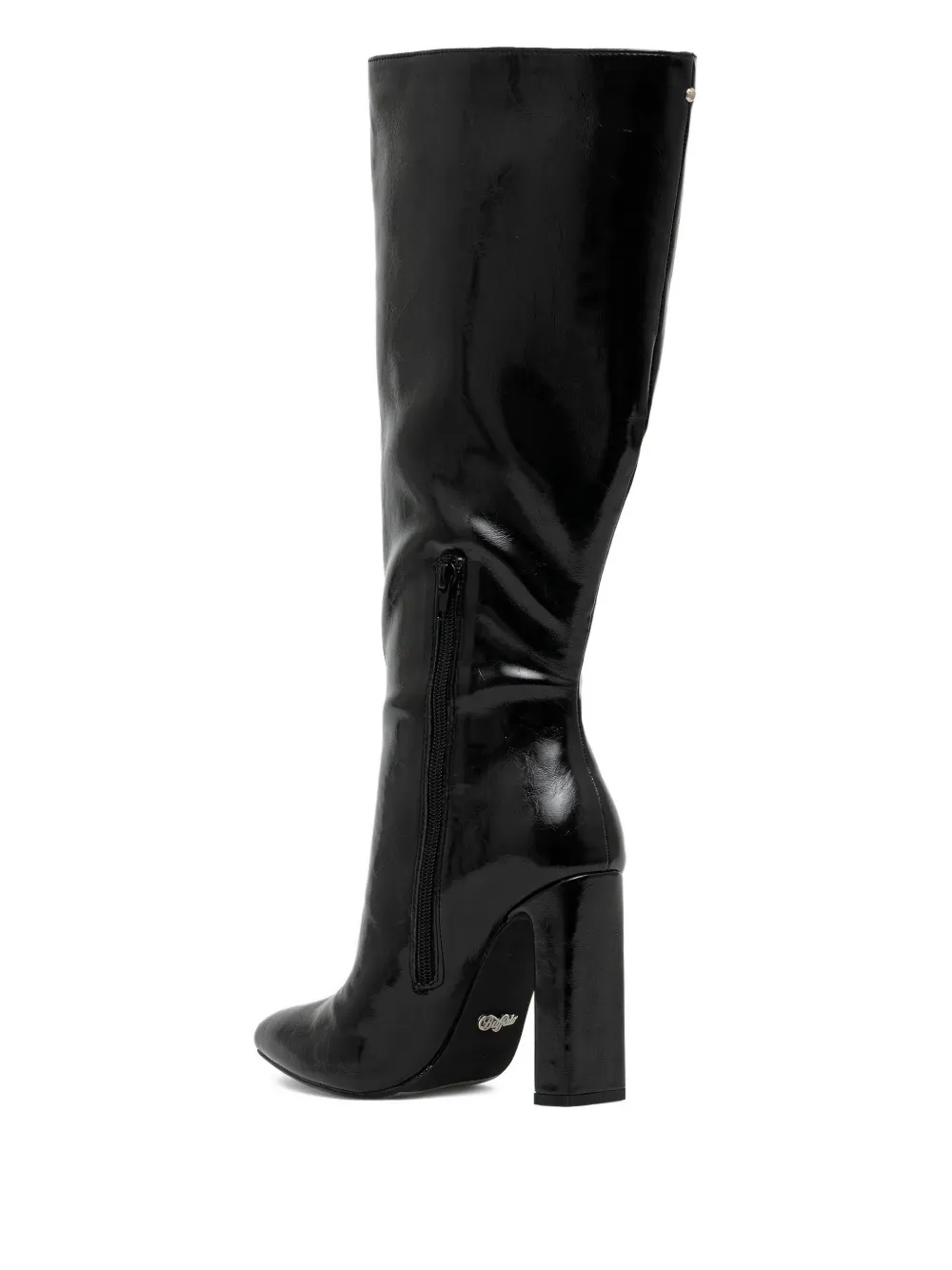 Buffalo 110mm July Pointed Block-heel Boots In Black