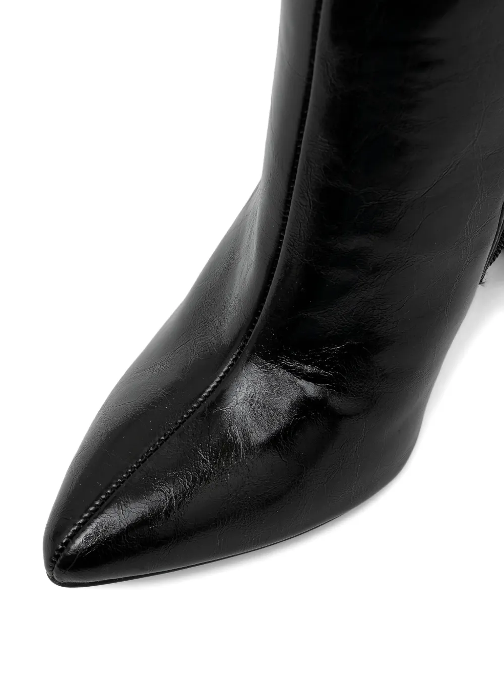 Buffalo 110mm July Pointed Block-heel Boots In Black