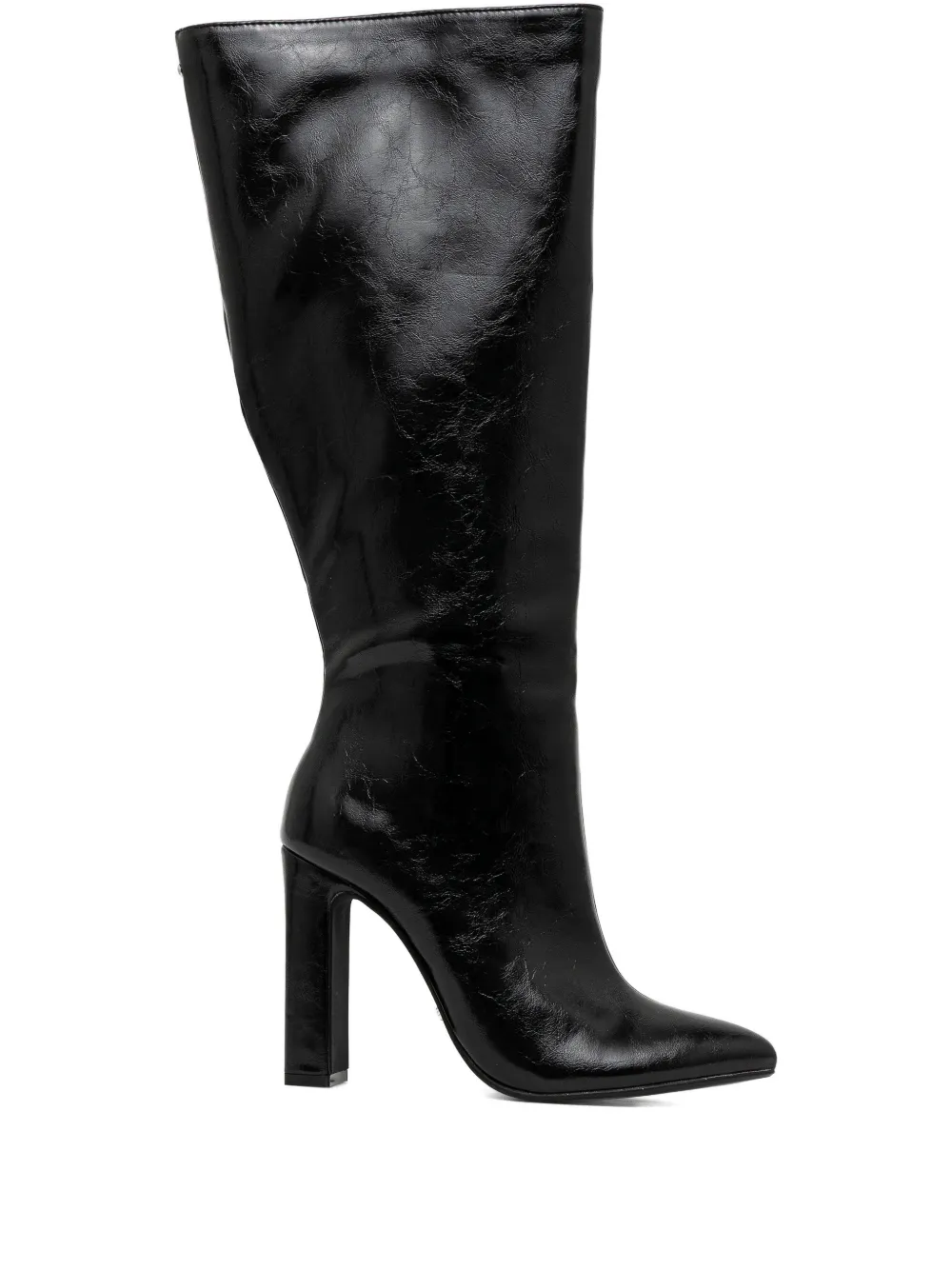Buffalo 110mm July pointed block-heel boots | Black | Image 1