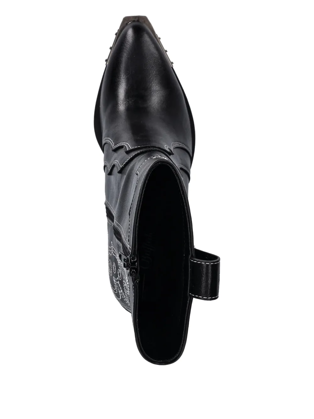 Buffalo 80mm West Butterfly-embroidery Boots In Black