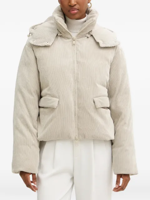 Armani Exchange hooded corduroy puffer jacket