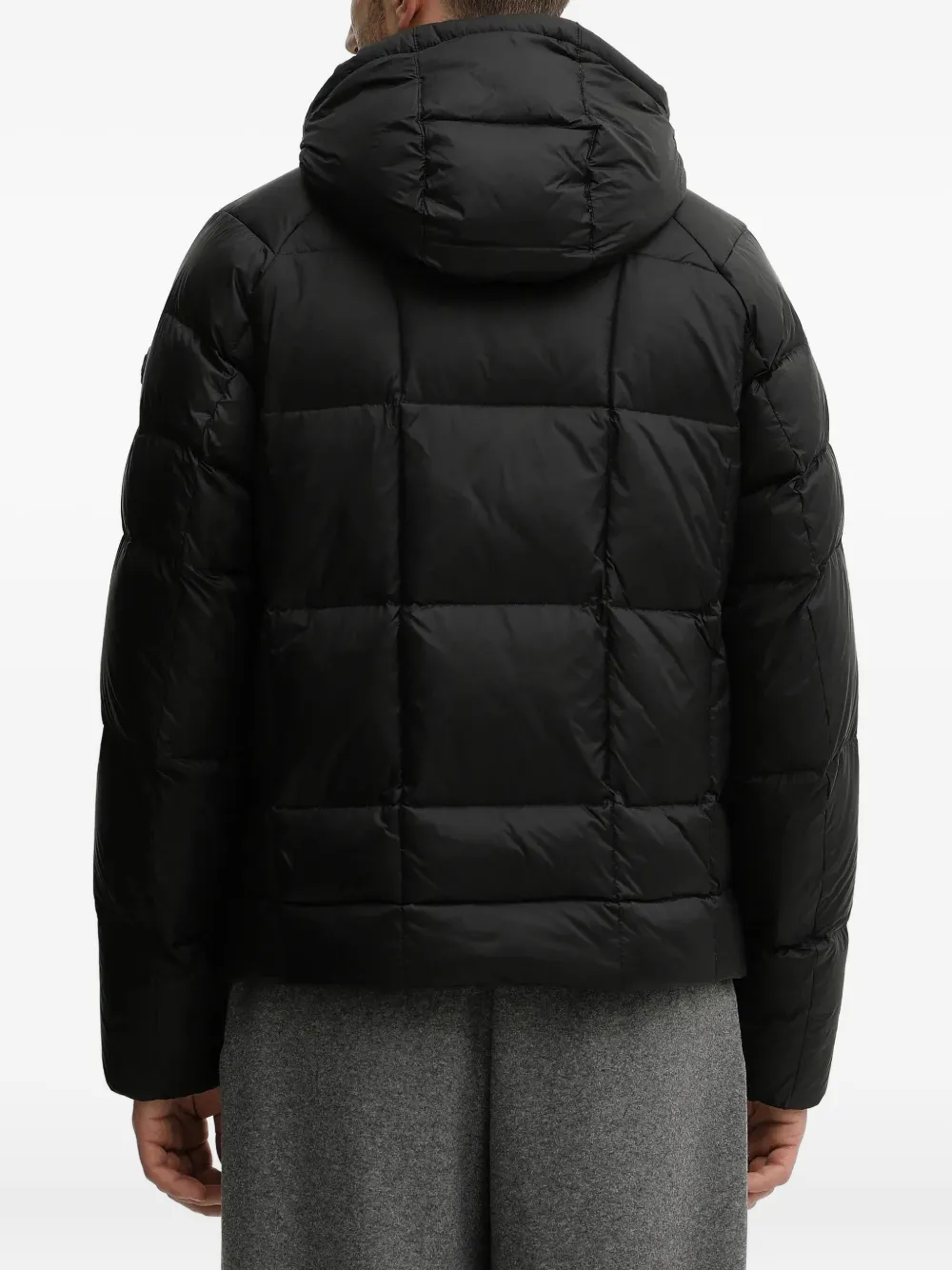 BOSS Dantoc gewatteerd jack met capuchon Zwart