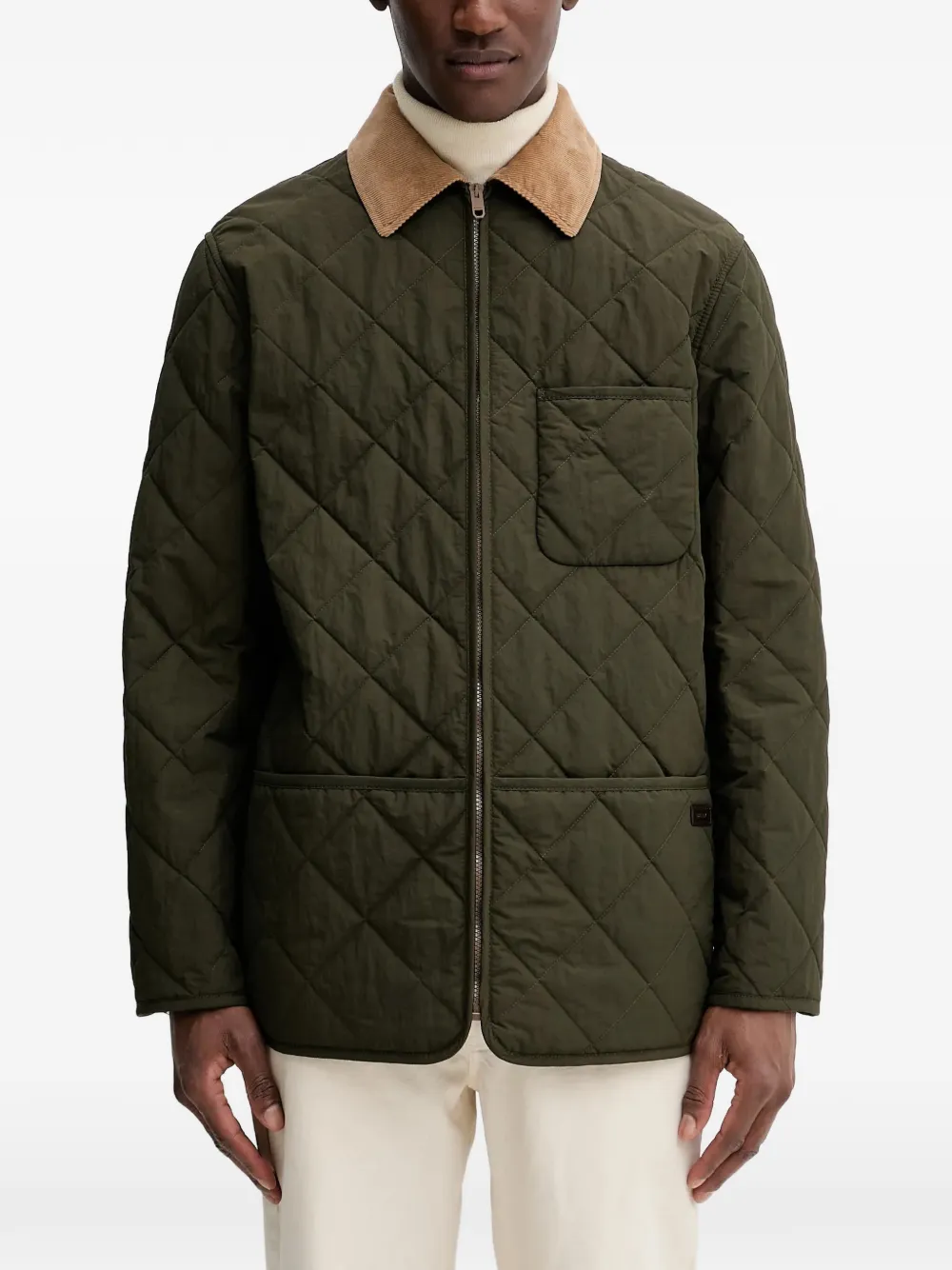 Bally corduroy-collar quilted Jacket | verde | Image 1