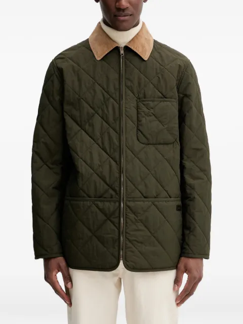 Bally corduroy-collar quilted Jacket
