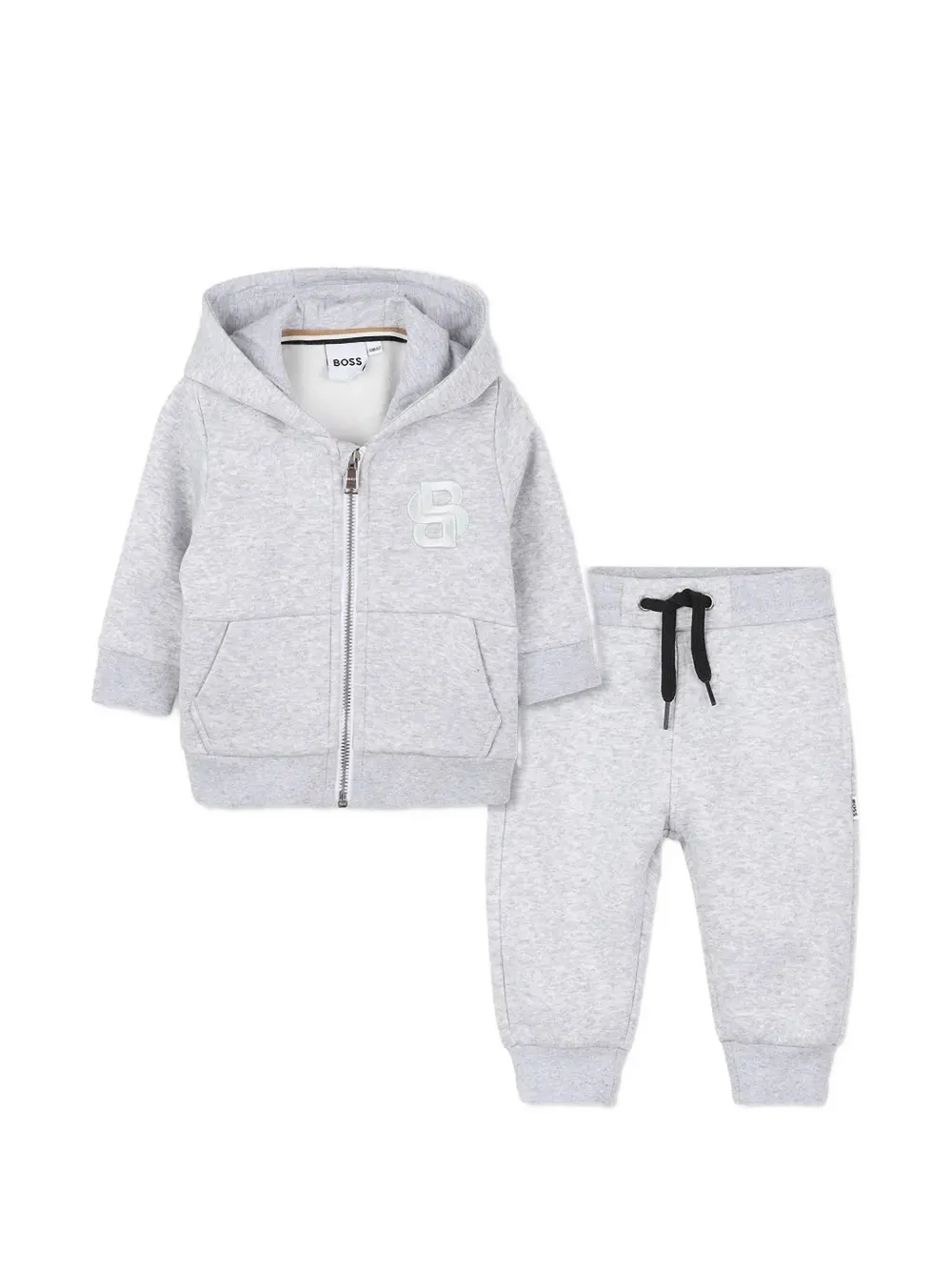 BOSS Kidswear logo appliqué tracksuit - Grigio