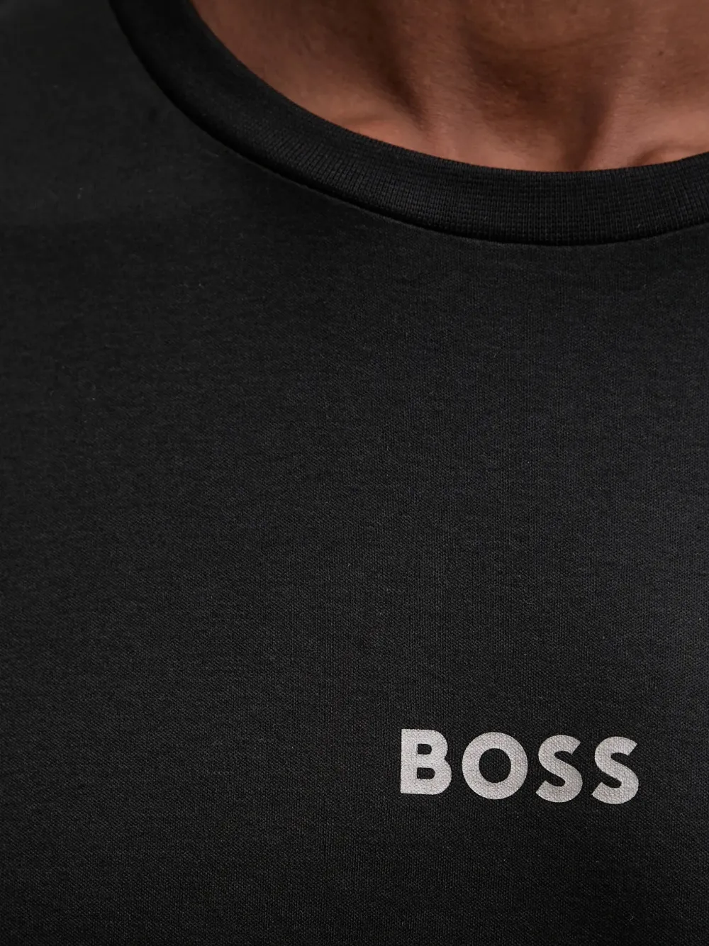 BOSS Xmas pyjama met logo en lange mouwen Zwart