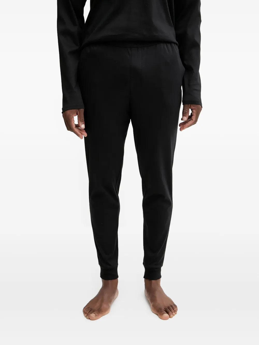 BOSS Xmas pyjama met logo en lange mouwen Zwart