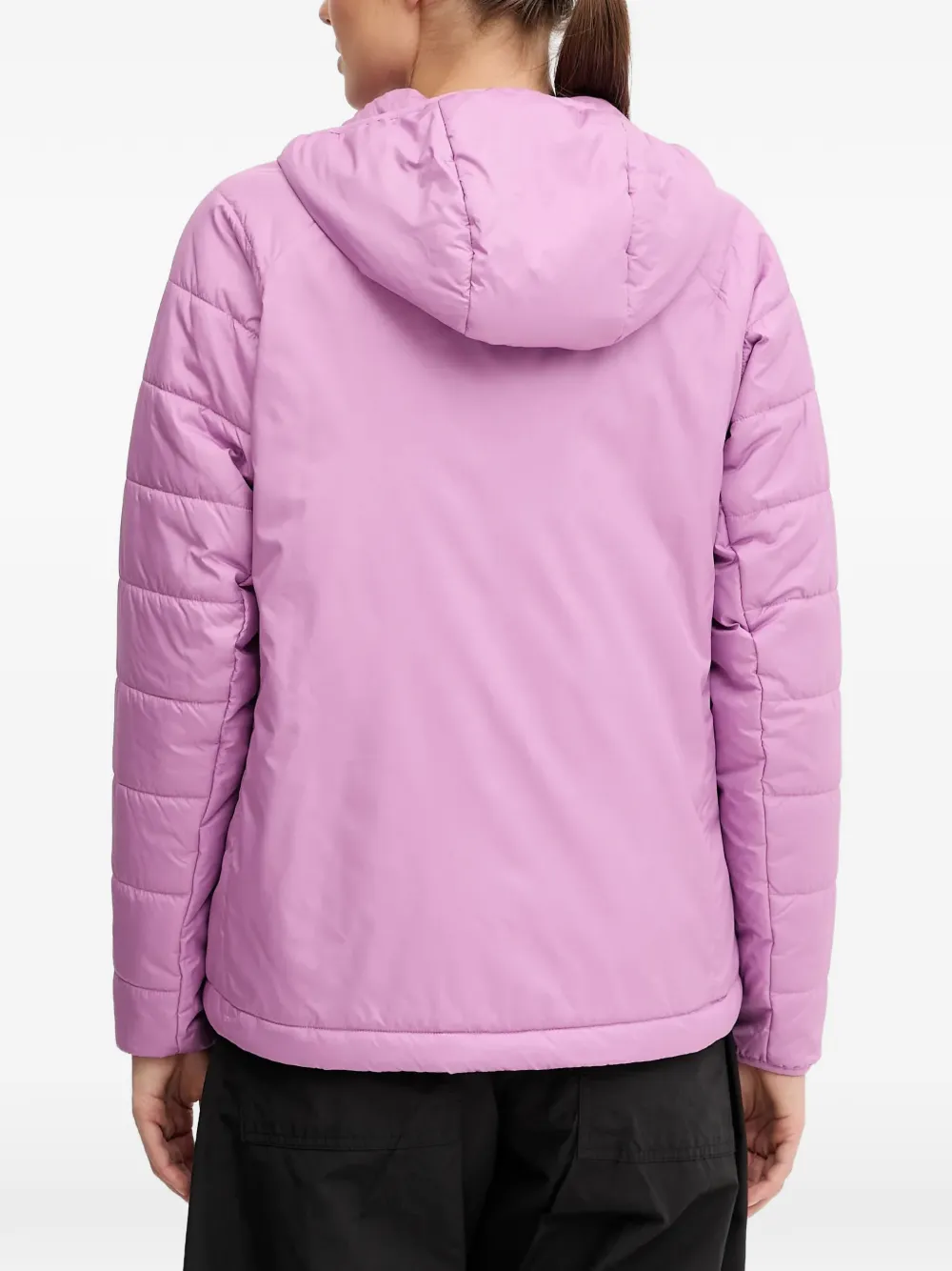  Adidas Quilted Hooded Jacket - Pink 