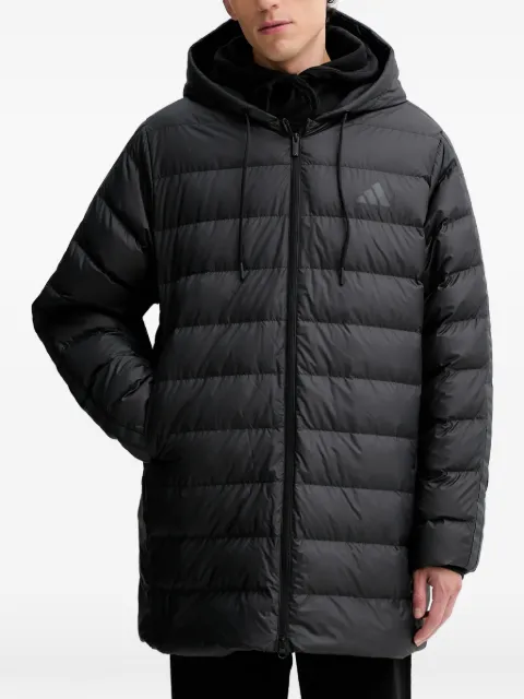 adidas hooded three-stripe jacket