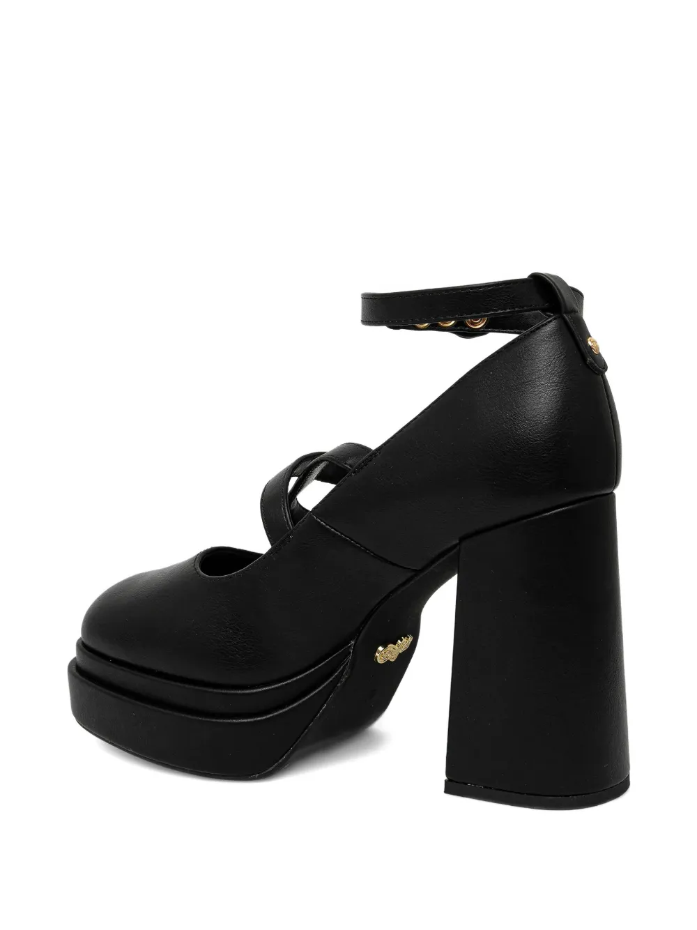 Buffalo 110mm May Mary Platform Strap Pumps In Black