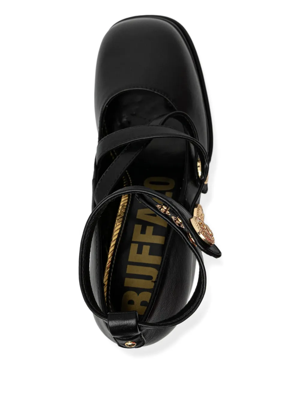 Buffalo 110mm May Mary Platform Strap Pumps In Black