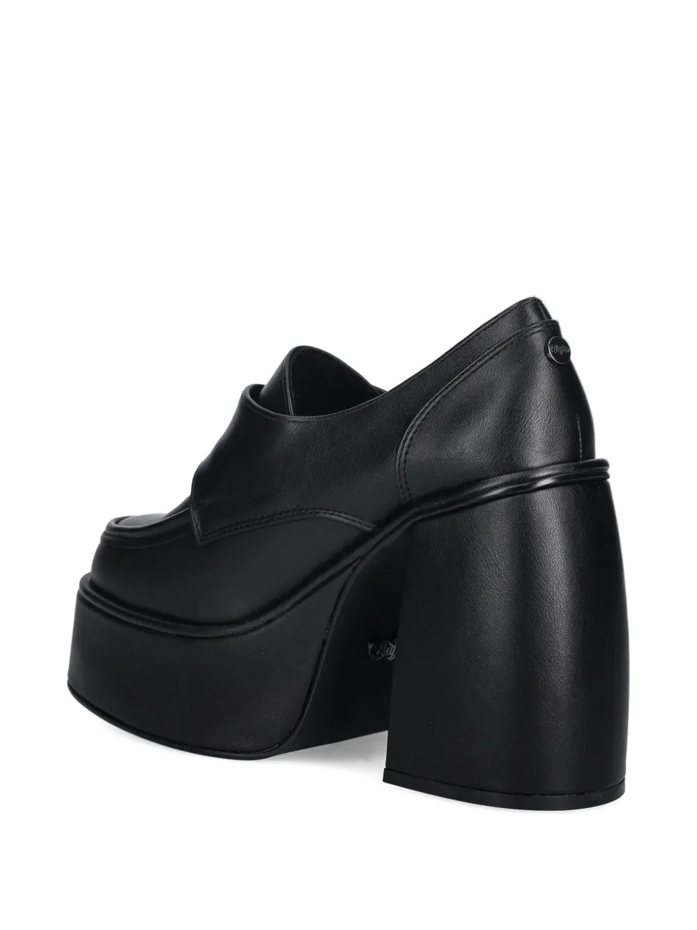 Buffalo 125mm Heart Buckle Platform Pumps In Black
