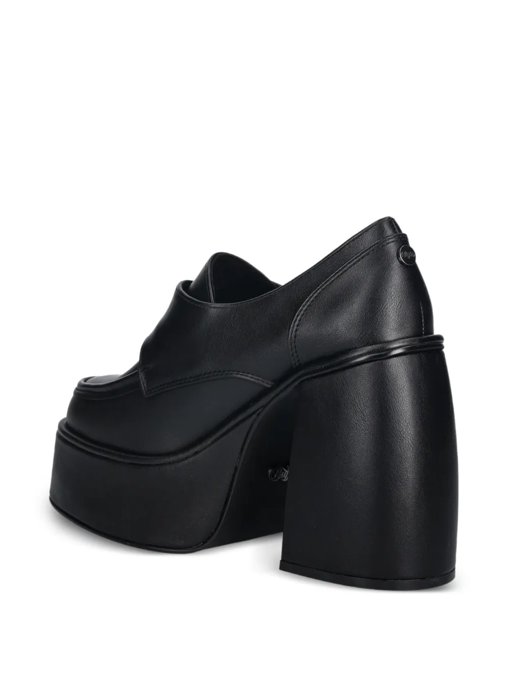  Buffalo 125mm Heart Buckle Platform Pumps - Black 