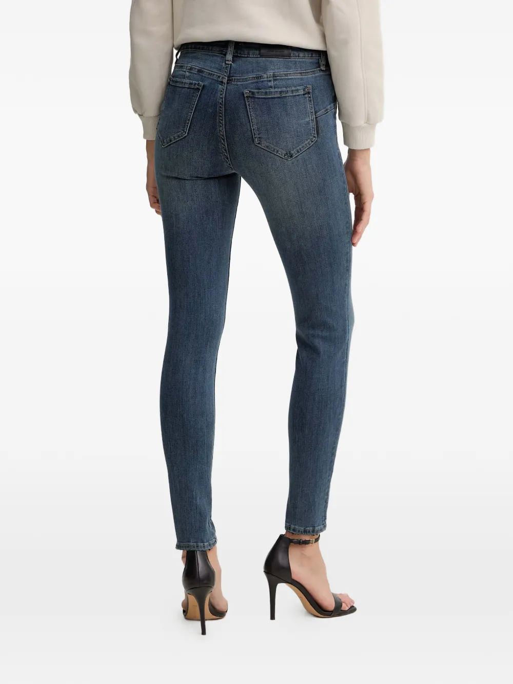  Armani Exchange Vaqueros Skinny Con Cierre De Botón - Azul 