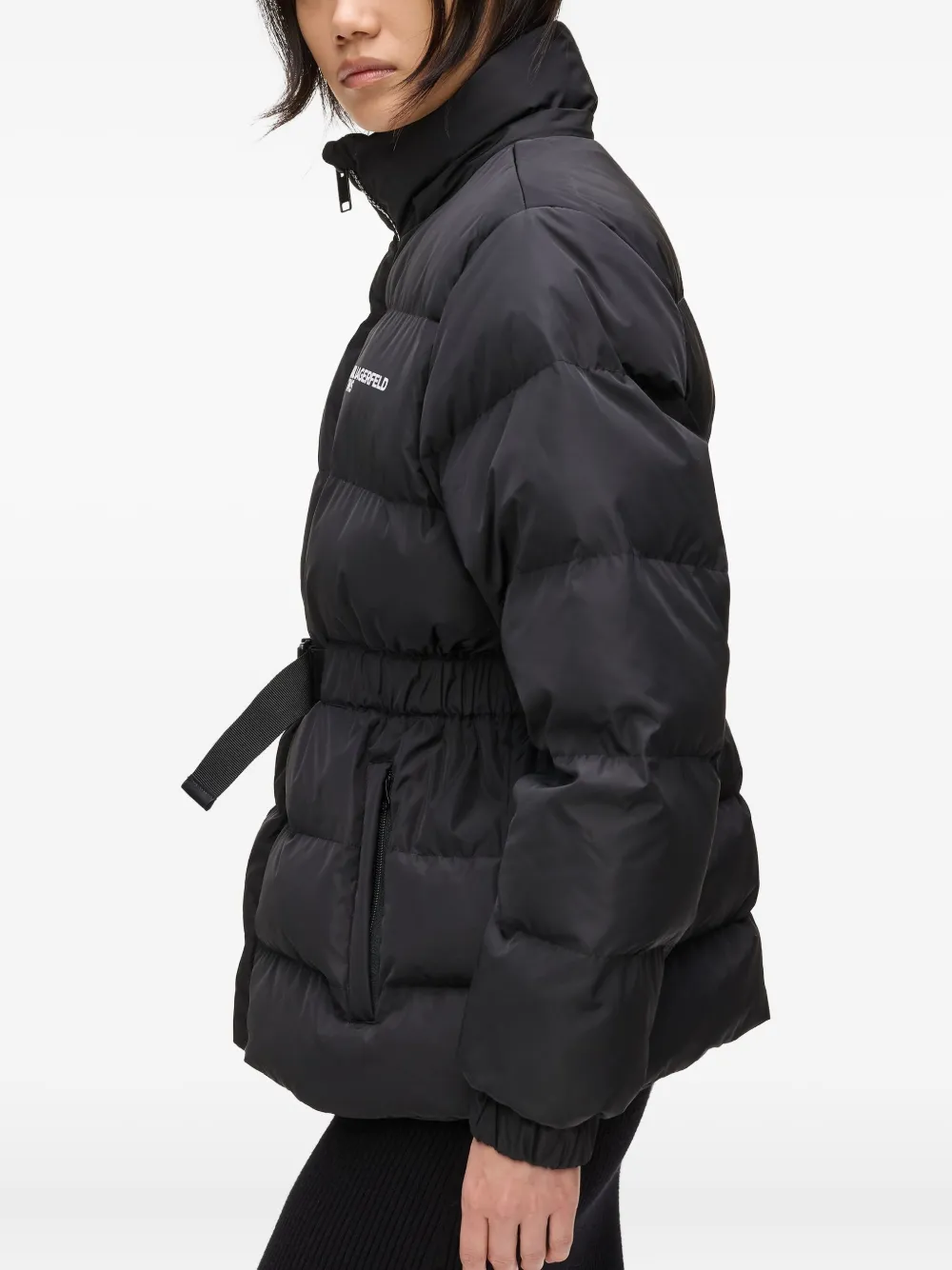 Karl Lagerfeld Jeans Donsjack met capuchon Zwart