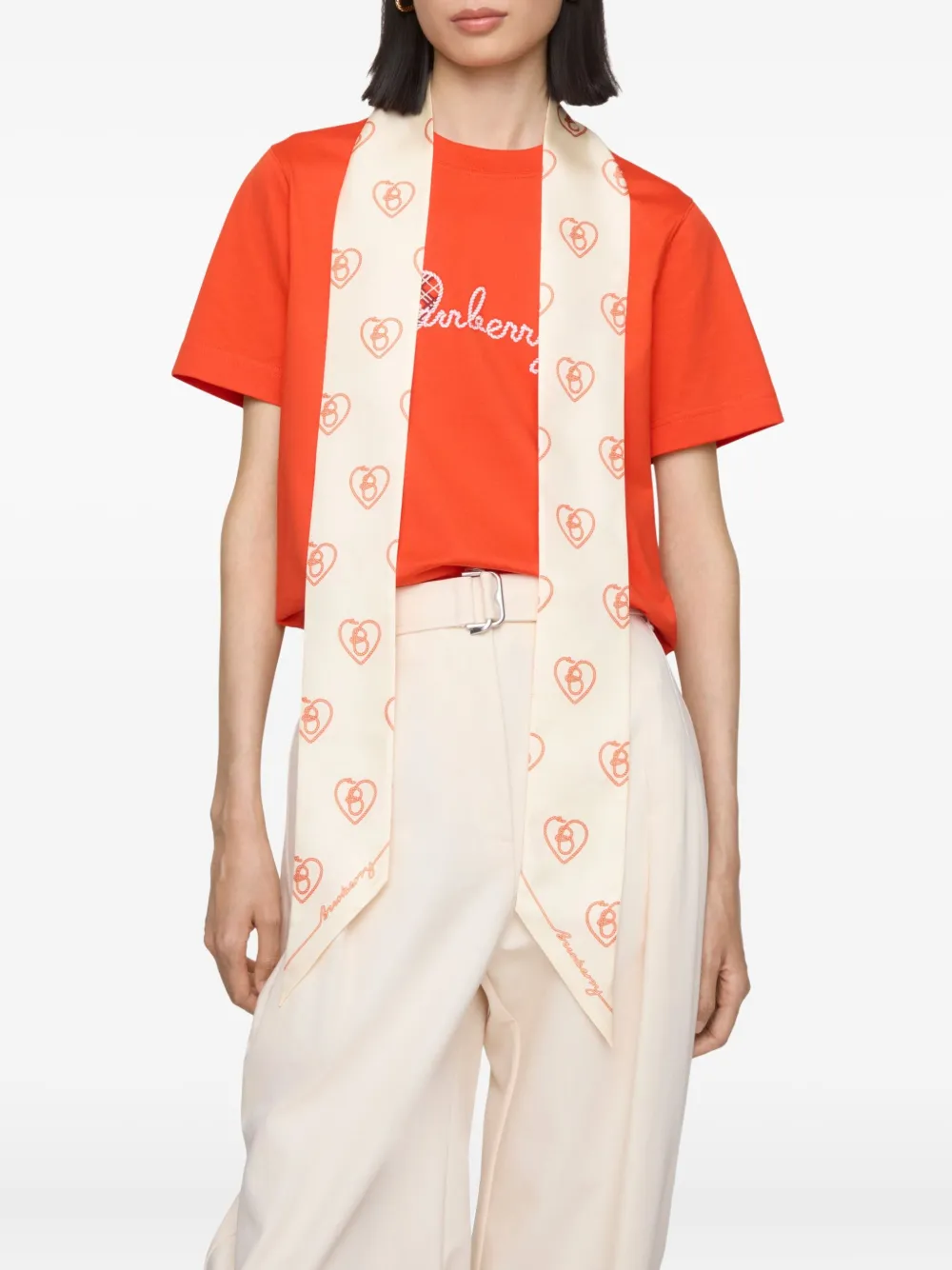 Burberry mascada de seda B Heart | Hombre | Image 2