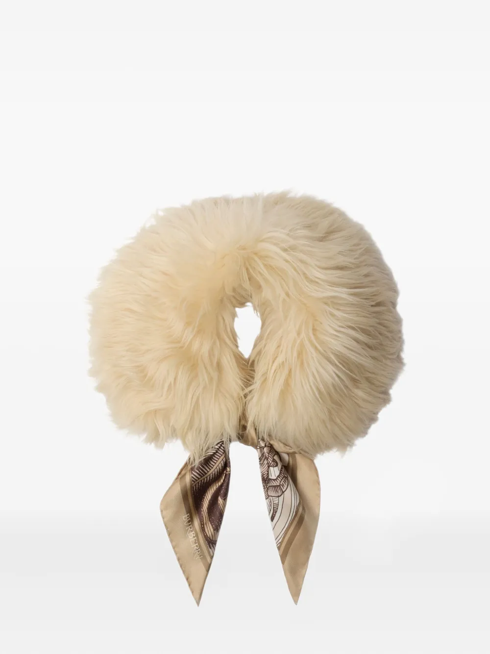 Burberry Foulard con colletto in shearling - Toni neutri