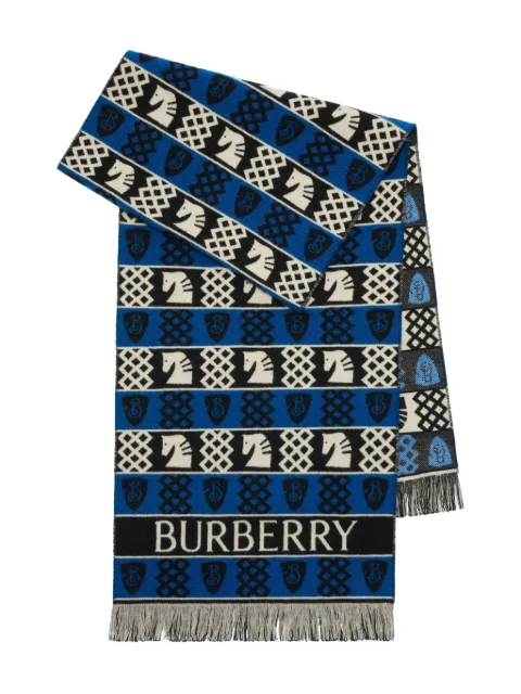 Burberry patterned-jacquard scarf