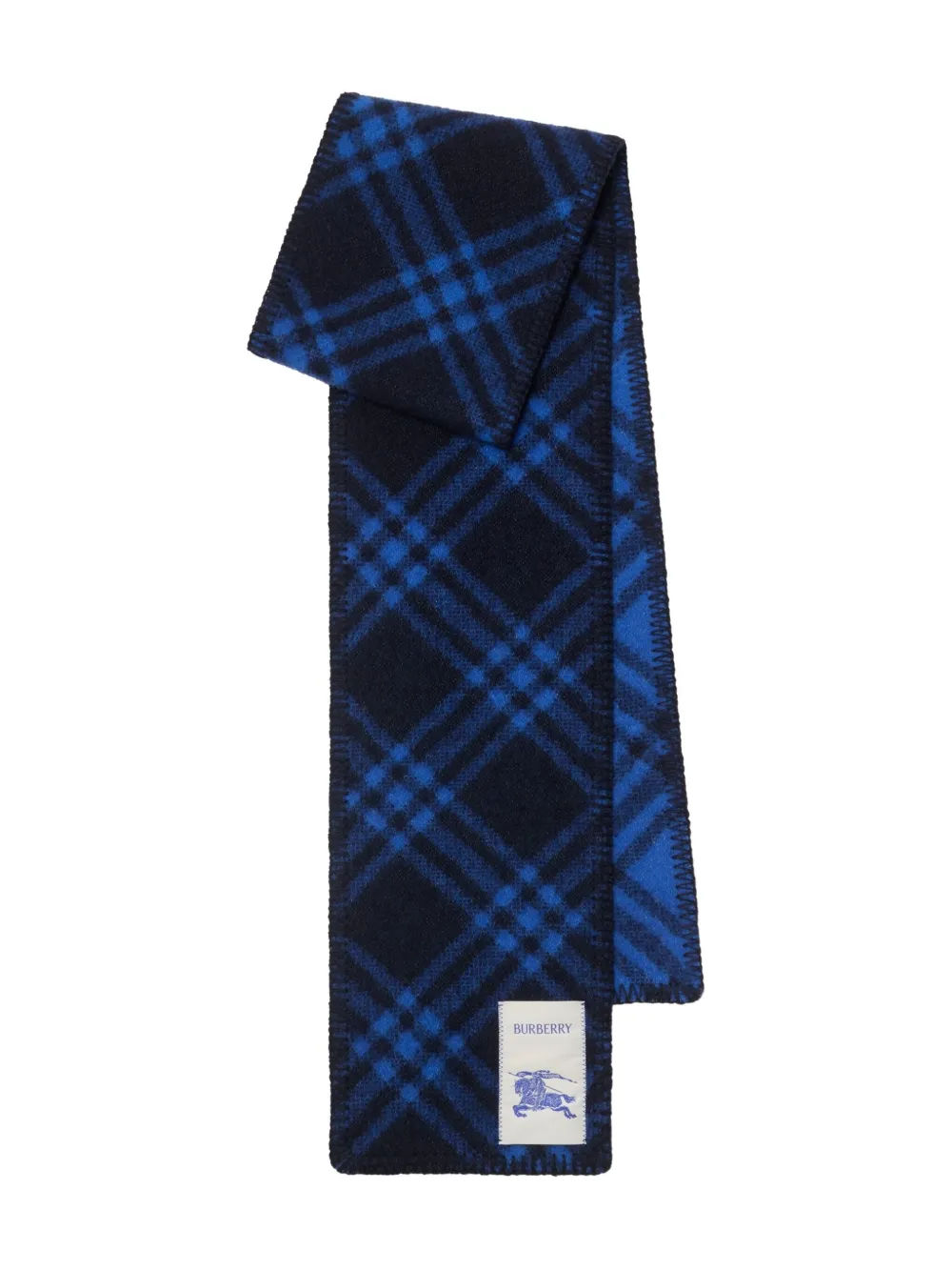 Burberry Sciarpa in lana a quadri - Blu