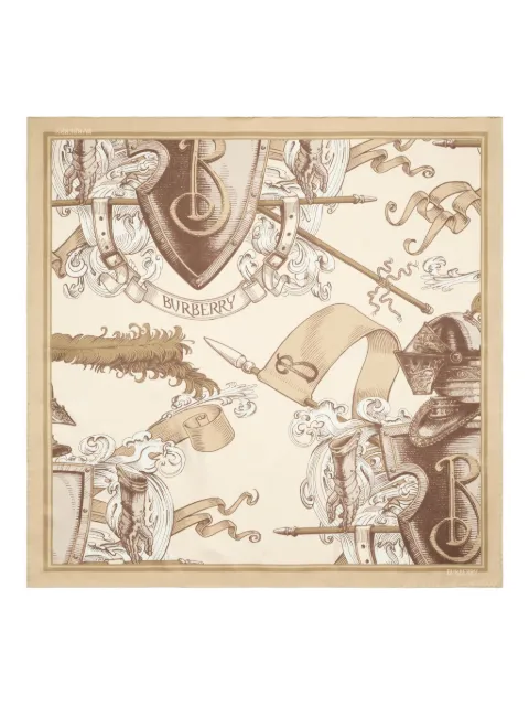 Burberry Foulard Etched Knight in seta con stampa