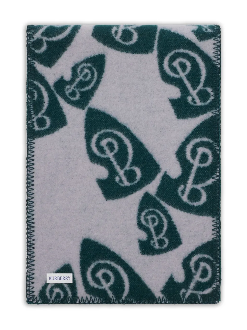 Burberry B Shield wollen sjaal - Blauw