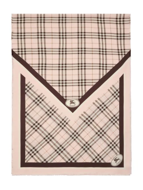 Burberry Check Knight stamp silk scarf