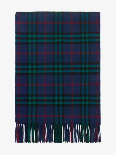 Burberry checked fringed scarf