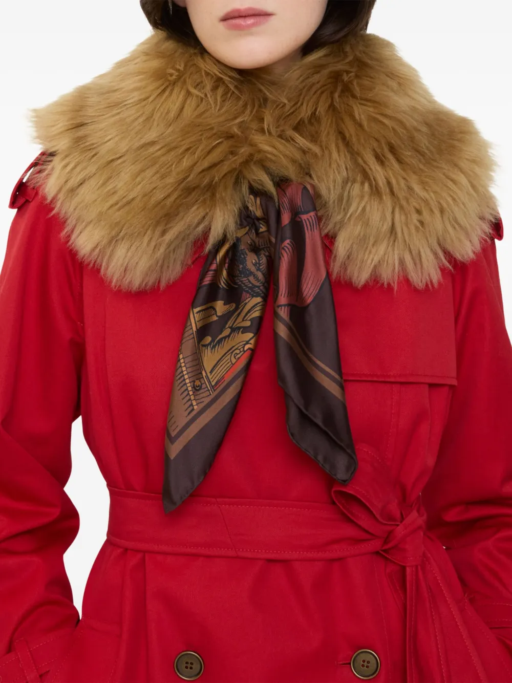 Burberry Leren sjaal Bruin