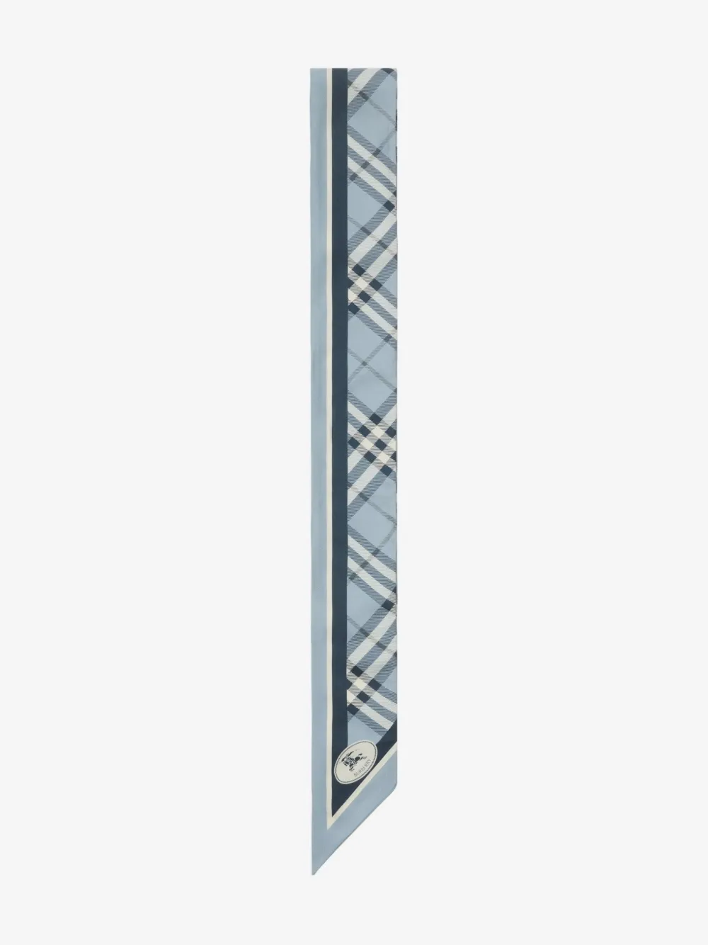skinny check silk scarf