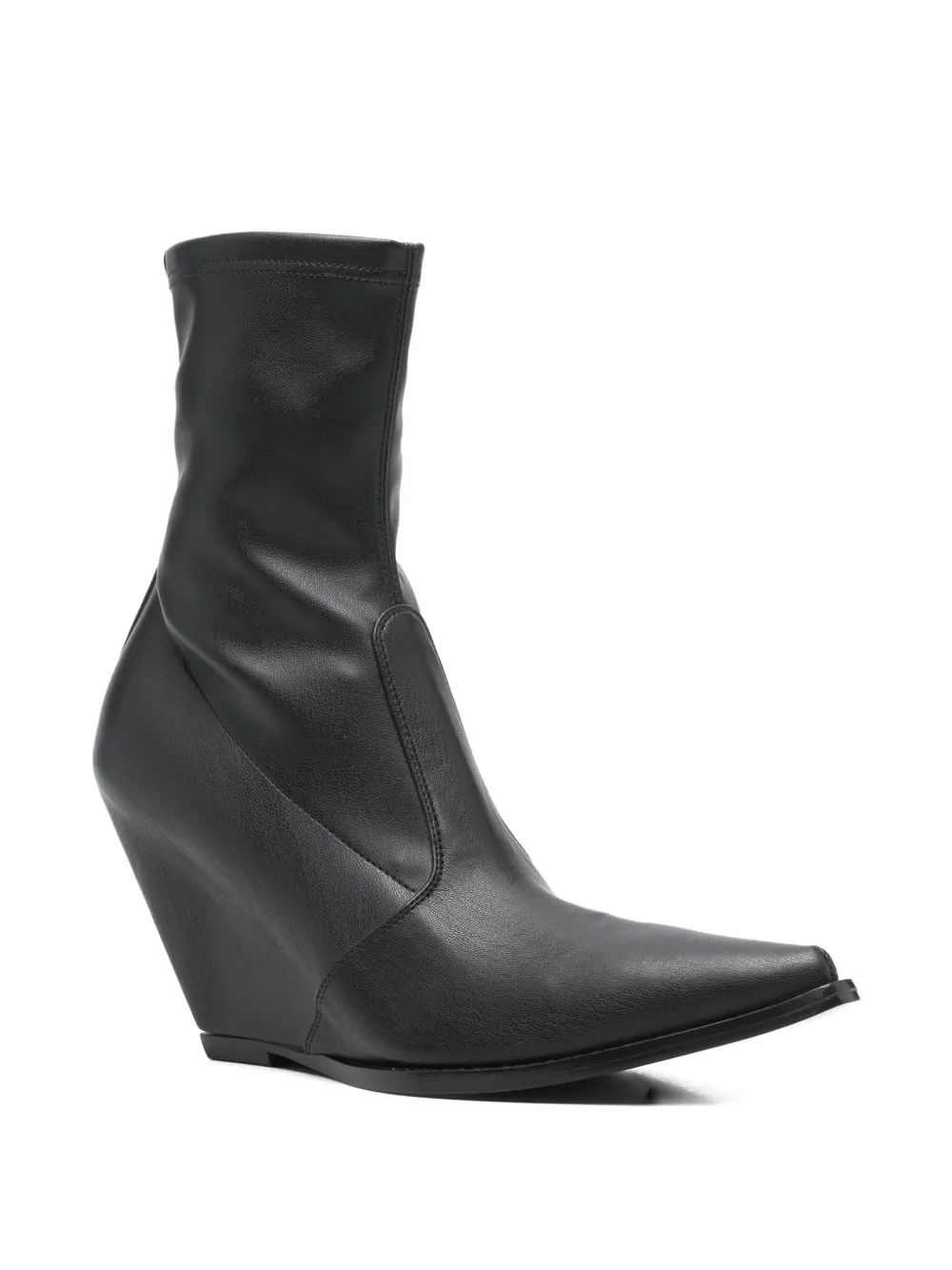 B1archive 100mm Wedge Point-toe Ankle Boots In Multi