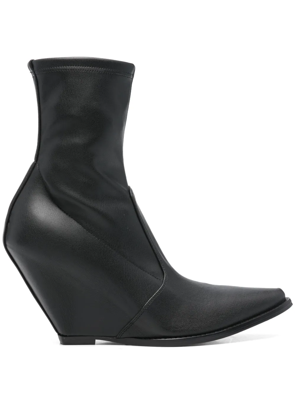 B1archive 100mm Wedge Point-toe Ankle Boots In Multi