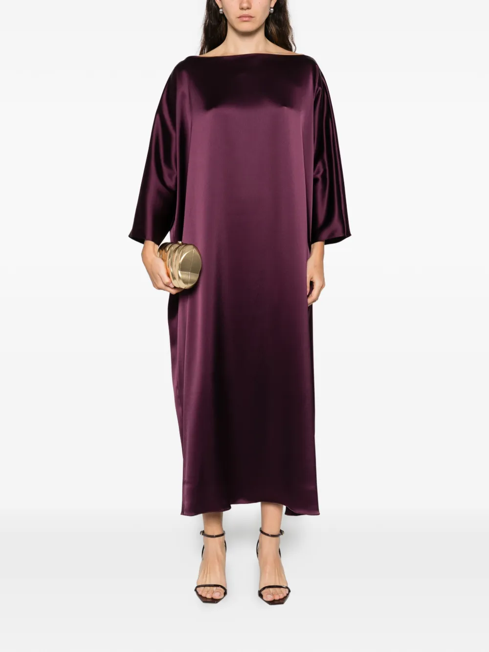 Gianluca Capannolo Laura boat-neck midi dress - Paars