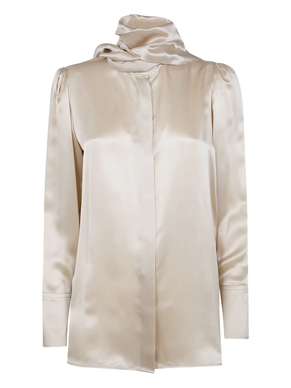 Liviana Conti Edna Tie-neck Long-sleeve Shirt In Multi