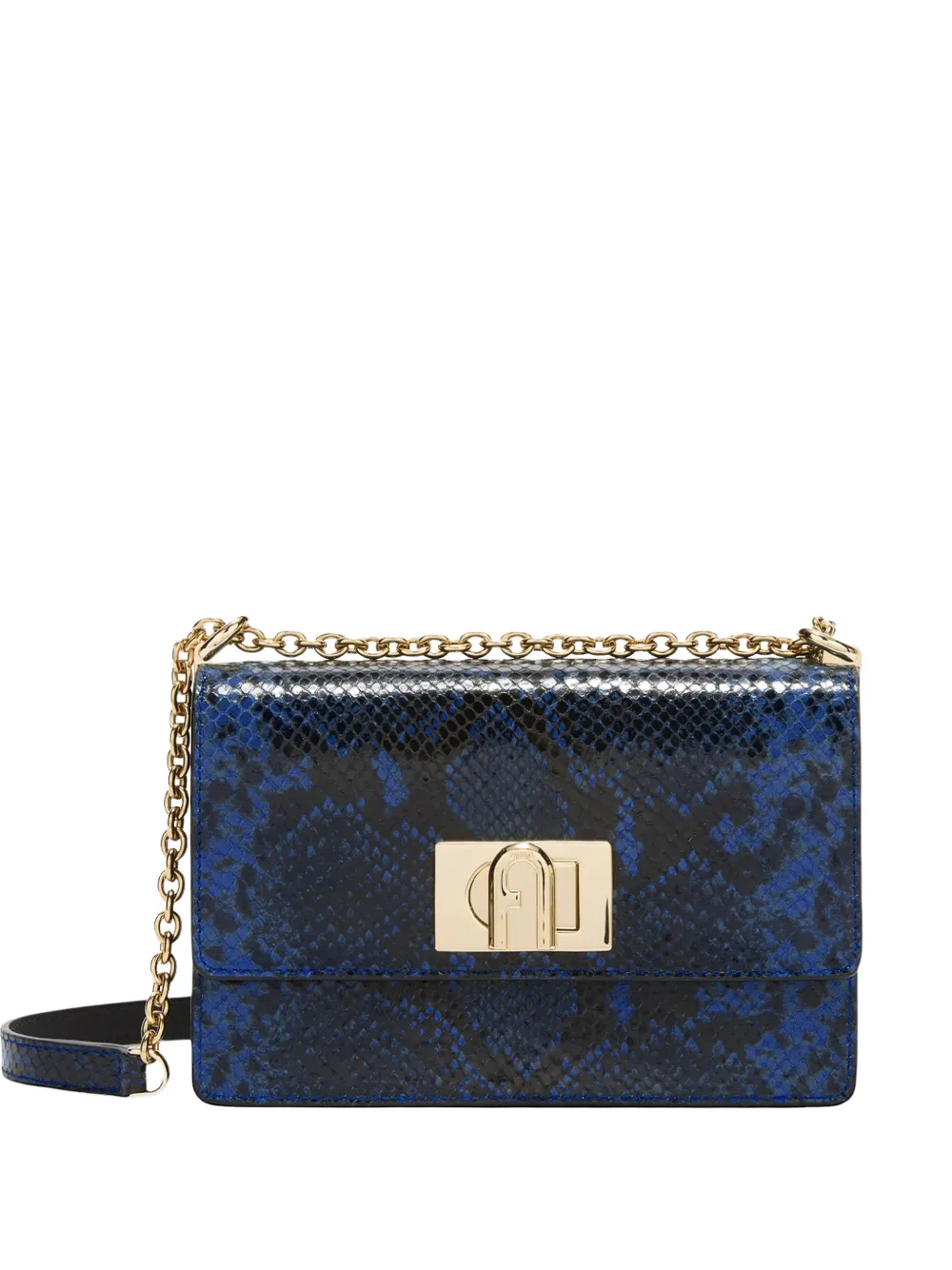 Furla Borsa a tracolla 1927 mini con stampa - Blu