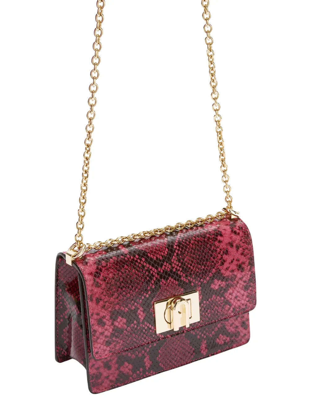 Furla 1927 mini-crossbodytas met dierenprint Roze