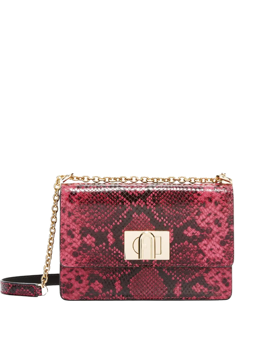 Furla mini 1927 animal-print cross body bag - Red
