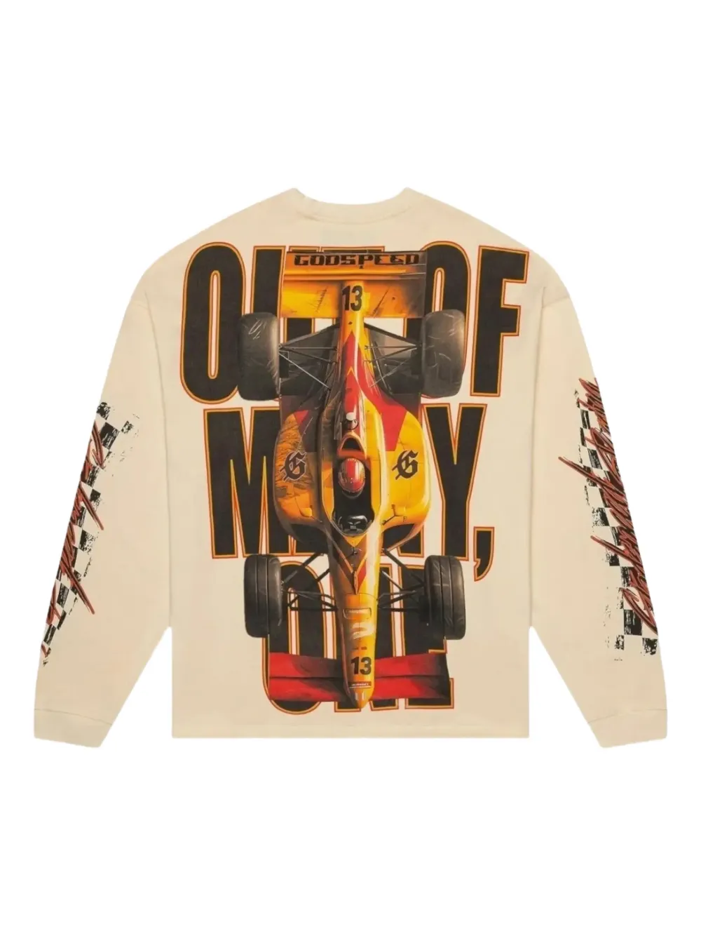 GODSPEED F1 Finishline long-sleeves T-shirt - Beige