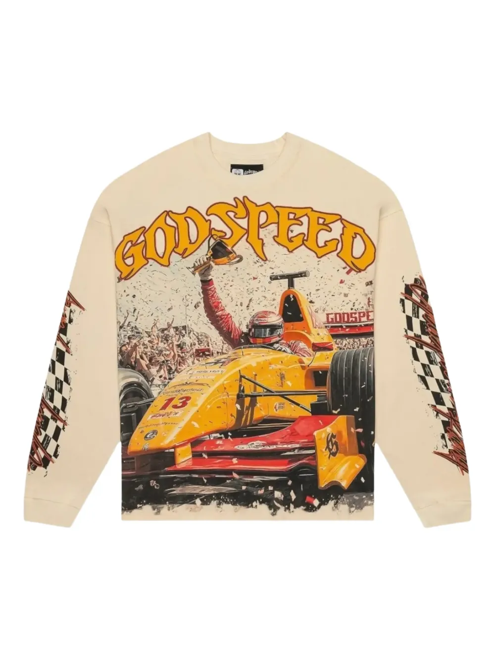 GODSPEED F1 Finishline long-sleeves T-shirt - Toni neutri