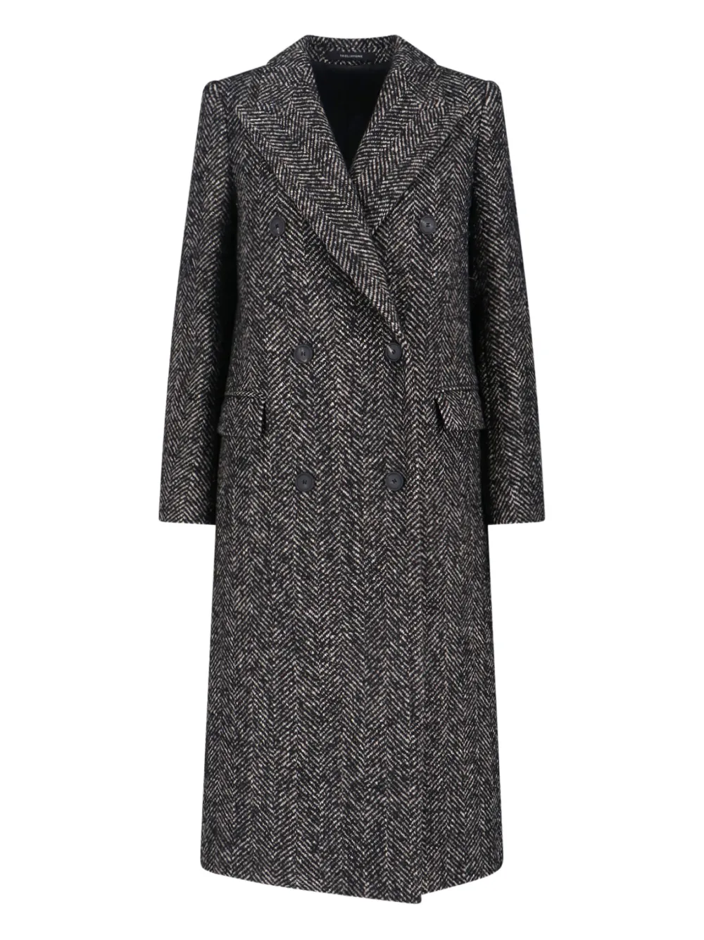 Tagliatore Tailored Black Jacket With Classic Collar And Sophisticated Silhouette In Animal Print