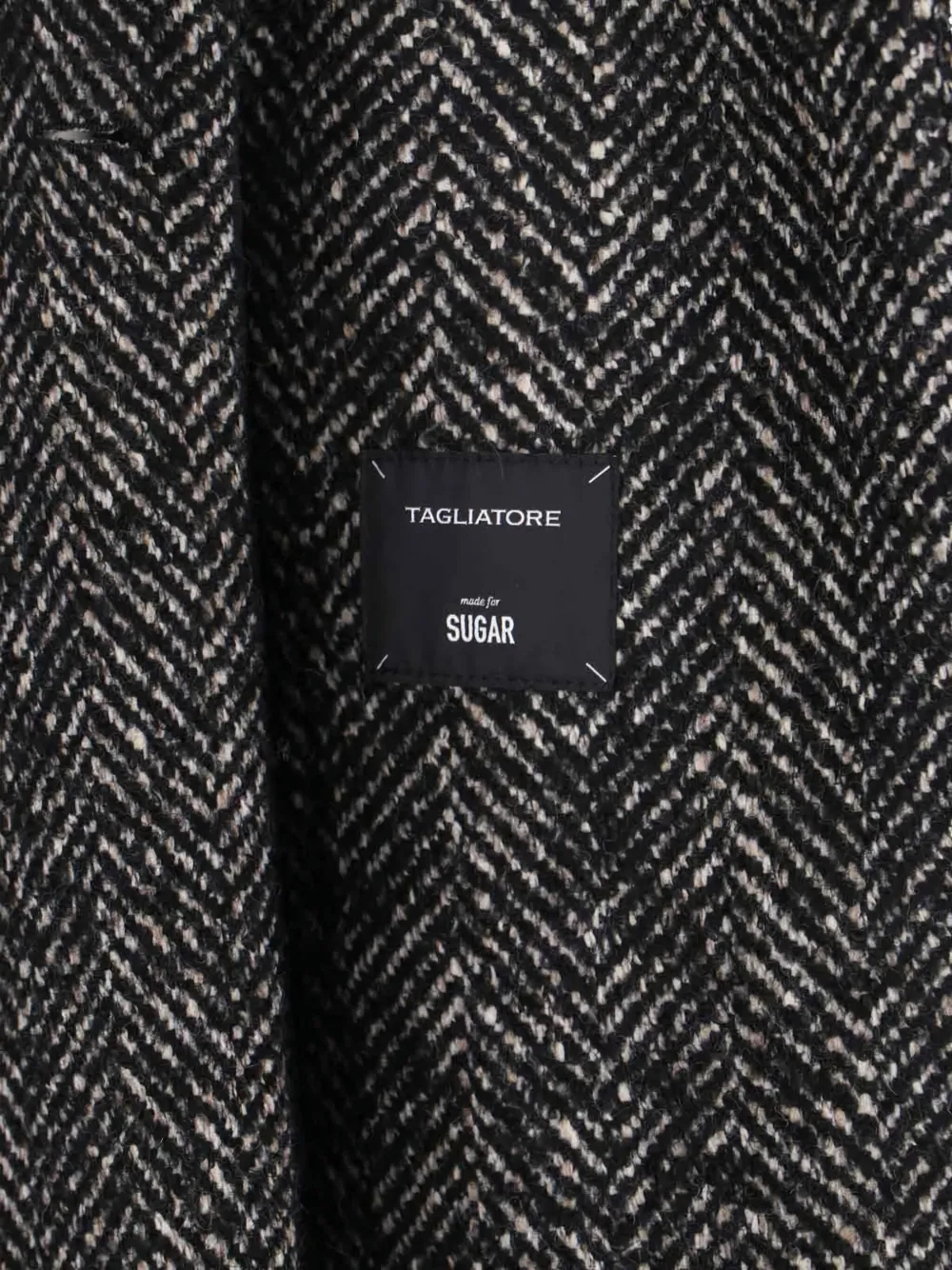 Tagliatore Tailored Black Jacket With Classic Collar And Sophisticated Silhouette In Animal Print