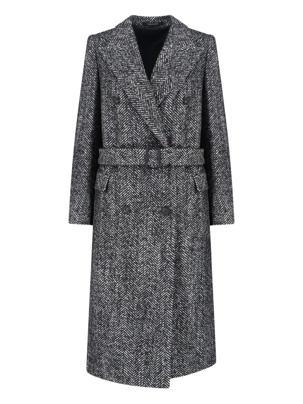 Tagliatore Mantel met dubbele rij knopen Zwart