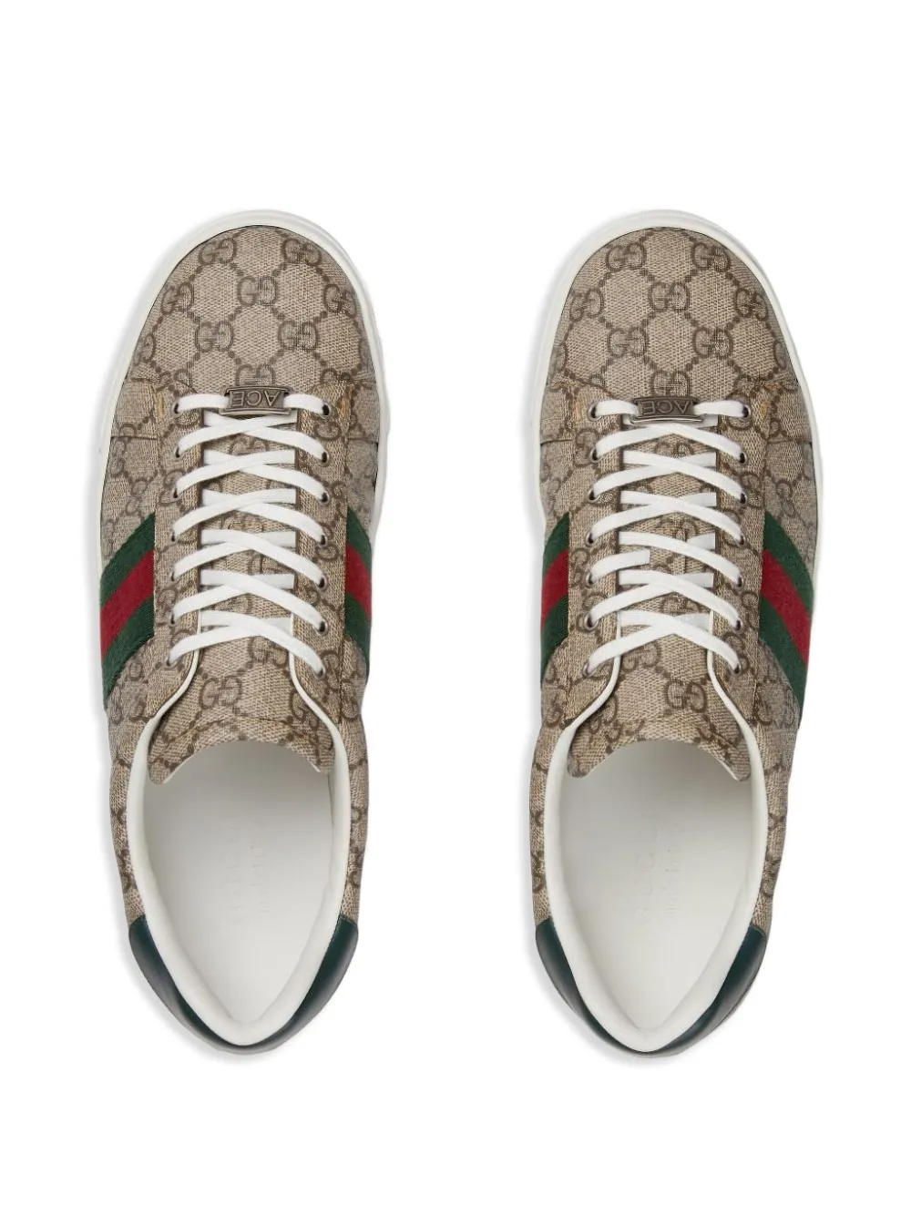 Gucci Ace sneakers met streep Beige